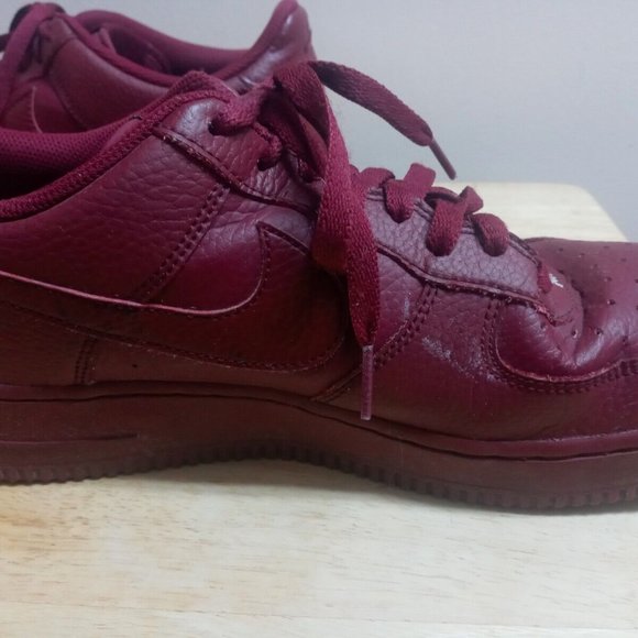 Nike Air Force One 1 Leather Premium Team Red AJ7280-600 Mens Size 10.5 Burgundy main image 7